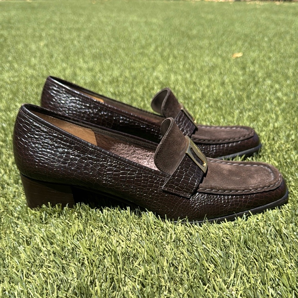 Salvatore Ferragamo Brown Heels Classic Sophistication
